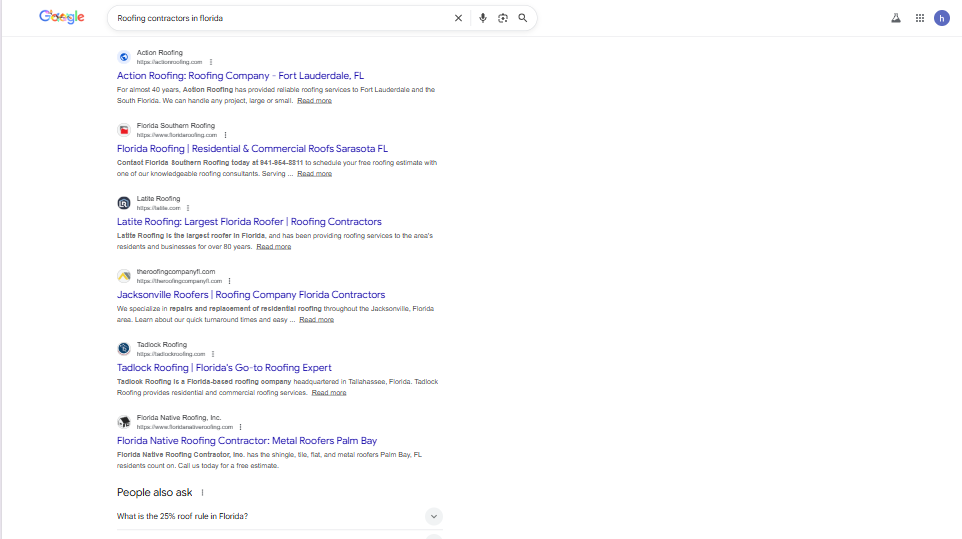 Google Ads dashboard for roofing contractors showing campaign performance and lead tracking